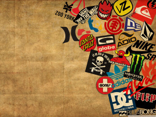 Stickers on old paper grungy - a bunch of stickers free wallpaper