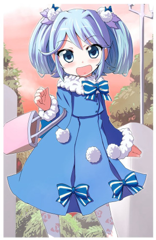 Cartoon girl blue hair blue 2 - bourgeoi free wallpaper for mobile