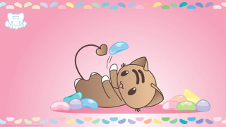 Cat laying candy ground behind - the ground behind free wallpaper