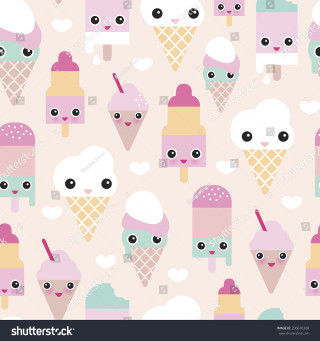 Ice cream cones eyes noses - free cats wallpaper for tablet