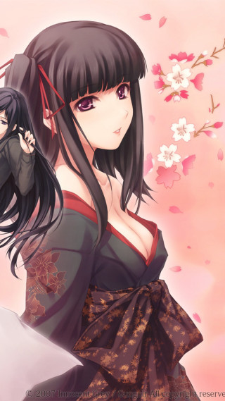 Woman kimono flower hair man - a woman in a kimono free wallpaper for mobile