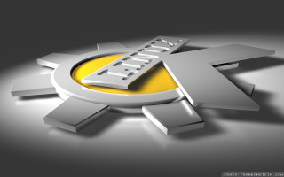 White yellow logo black background - a yellow circle free wallpaper