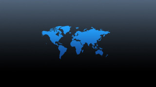 Blue world map black background 3 - a dark background free wallpaper