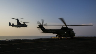 Military helicopters ocean ship sunset 2 - a helicopter free wallpaper
