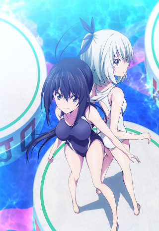 Anime girls pool floater blue - blue water free wallpaper
