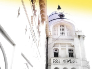 White building clock tower yellow - the top of its free wallpaper