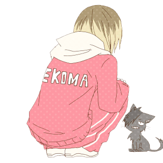 Person sitting cat drawing pink - free cats wallpaper for tablet