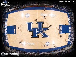 Basketball court kentucky logo basketball - deep 3 point perspective free wallpaper for desktop