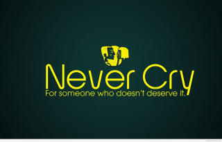 Never cry company logo design - a company free wallpaper