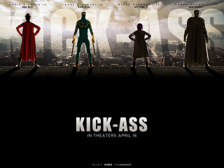 Kick ass movie poster silhouettes - a movie poster free wallpaper for desktop