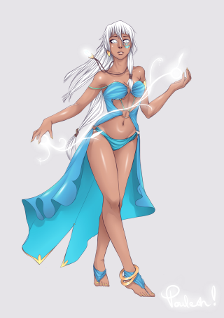 Cartoon woman blue bikini cape - epsylon point free wallpaper for mobile