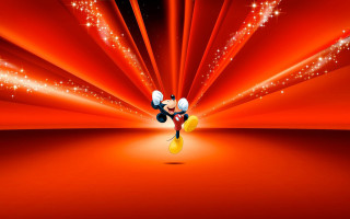 Mickey mouse wallpaper red background - a red light in the background free wallpaper