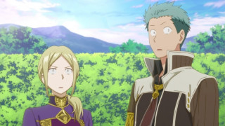 Man woman field grass trees - a woodcut free wallpaper