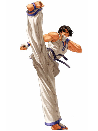 Man white outfit kick leg - his hip free wallpaper