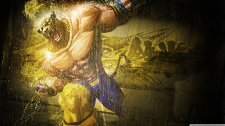 Man mask holding fire hydrant - a mask free wallpaper