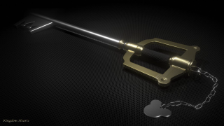 Golden key chain black surface - a black surface free wallpaper for desktop
