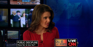 Woman red shirt news set - frances jetter free wallpaper