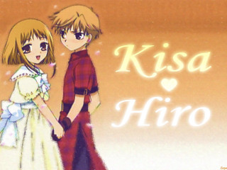 Anime characters couple kisa hero - a couple of anime characters free wallpaper