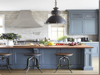 Kitchen blue cabinets island stools - a kitchen free wallpaper for desktop