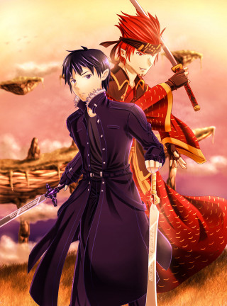 Anime couple field grass sky - a field of grass free wallpaper for mobile