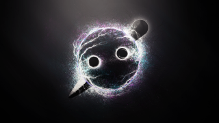 Black background smiley face pen - lightening free wallpaper for desktop