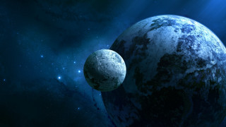 Blue planet star background blue 2 - a blue planet free wallpaper
