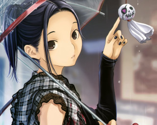 Girl holding skull knife arm - a girl holding free wallpaper