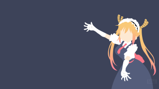 Girl long hair horns arms - minimalist free wallpaper