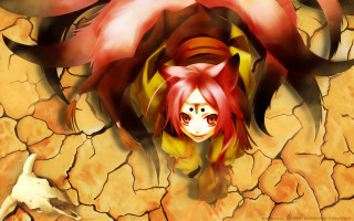 Girl red hair crack ground - a red hair free wallpaper