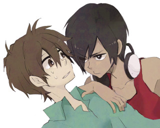 Anime boys hugging headphones red - headphone free wallpaper for desktop