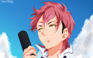 Man pink hair knife looking - pink hair holding free wallpaper for desktop