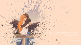 Couple hugging bench anime quote - a bench free wallpaper for desktop