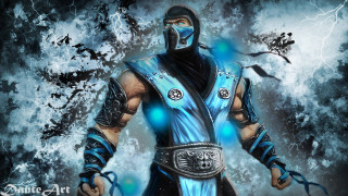 Man blue outfit storm lightning - 8 k concept art free wallpaper for desktop