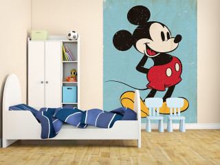 Mickey mouse mural bedroom blue - a bedroom free wallpaper for desktop