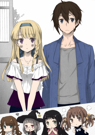 Anime characters couple window cat - a window free wallpaper for mobile