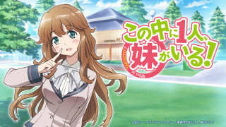 Girl school uniform pointing trees - the background and a building in the background free wallpaper