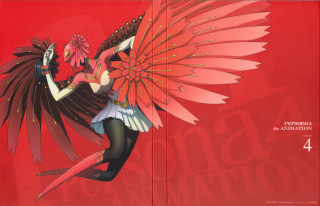 Woman large flower back holding - a large flower free wallpaper