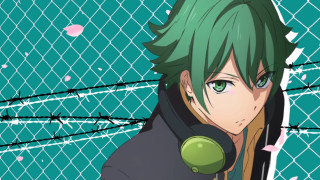 Green haired man barbed wire - a green apple free wallpaper