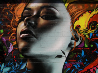 Woman face brick wall flower - tristan eaton free wallpaper for desktop