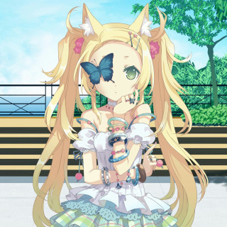 Girl blonde hair bench butterfly - long blonde hair free wallpaper for tablet