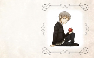 Man sitting apple frame around - an apple free wallpaper