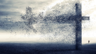 Cross field person standing distance - the distance in the distance free wallpaper