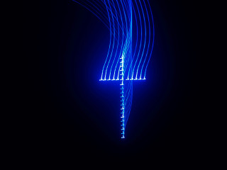 Blue light dark sky spiral - light effect free wallpaper