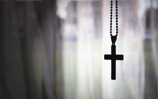 Black cross chain curtain rod - godray free wallpaper