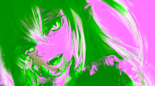 Creepy anime girl blood glowing - a bloody face free wallpaper