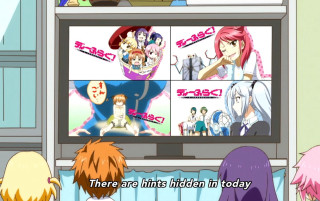 People watching cartoons tv room - baiōken eishun free wallpaper for desktop