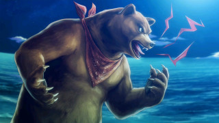 Bear bandanna shark back funny - a bear free wallpaper