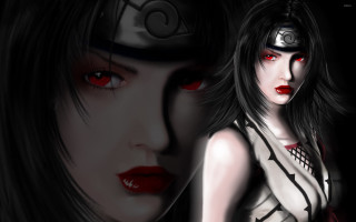 Gothic anime redeyes blackbackground dualpersona - a red eye free wallpaper for desktop
