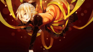 Anime character cat back arm - her back and a cat free wallpaper