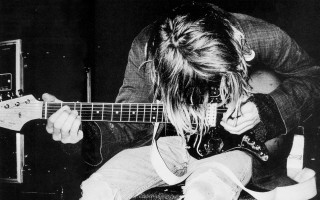 Man long hair playing guitar 3 - long hair playing free wallpaper